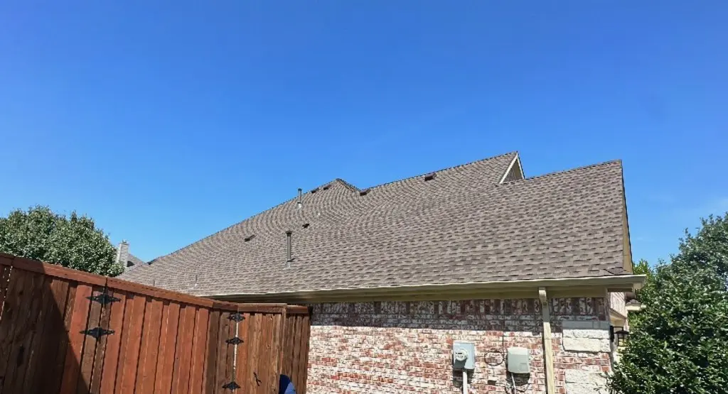 Completed roof replacement project in Carrollton